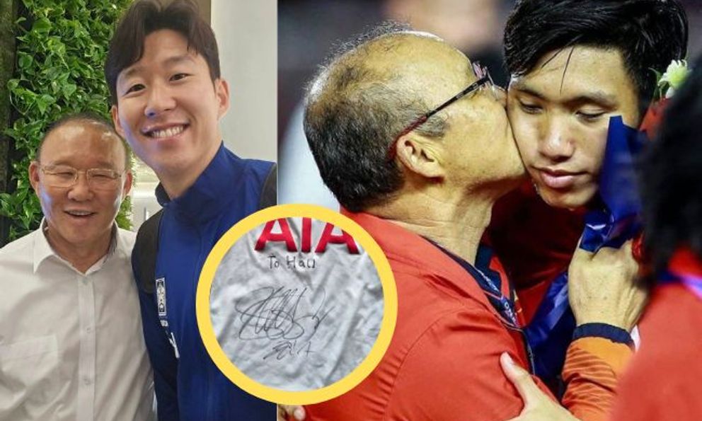 HLV Park Hang-seo gặp siêu sao Son Heung-min liền xin ngay 2 thứ cho Văn Hậu, Quế Ngọc Hải, bảo sao tình 