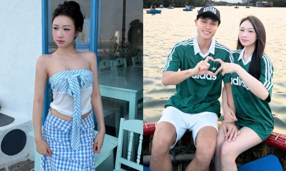 Hotgirl 3,8 triệu followers tung bộ ảnh cực tình bên sao U23 Việt Nam, đáp trả khi bị nhắc 