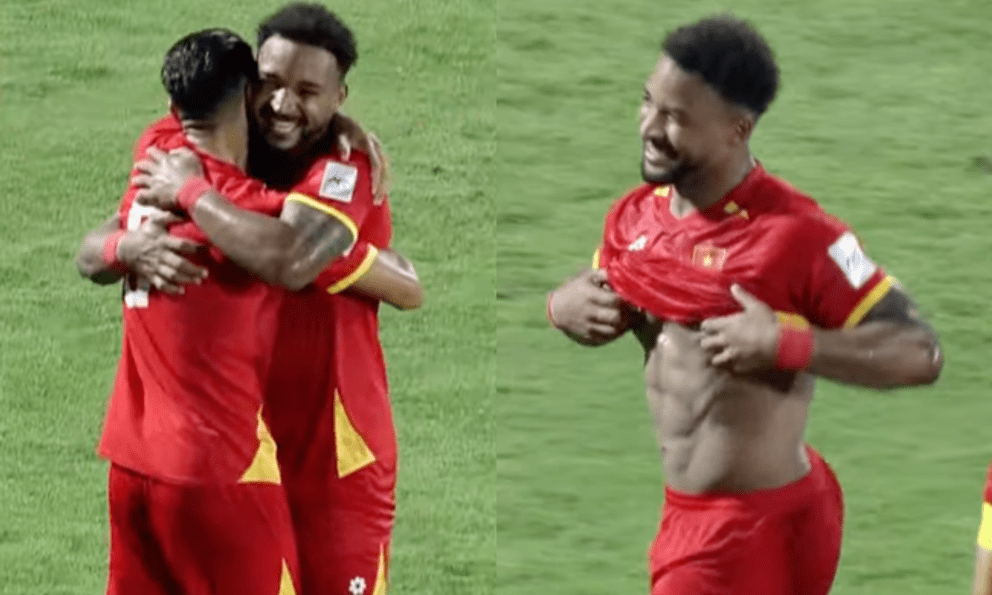 Đẳng cấp: Hoàng Hên kiến tạo, Xuân Son ghi 2 bàn, vén áo lên đếm đủ 8 múi cực phẩm đáp trả cực gắt khi bị chê lên cân