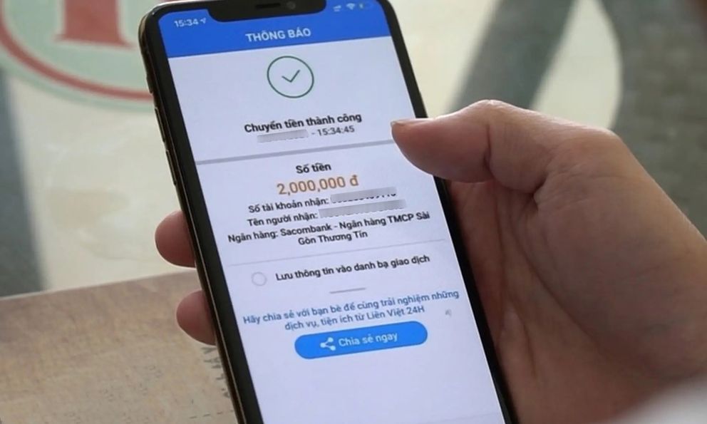 Phong tỏa tài khoản ngân hàng, phạt tới 500 triệu nếu người dùng nhận, chuyển tiền có nội dung sau
