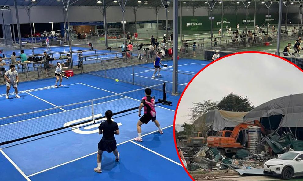 Nóng: Cụm 22 sân Pickleball lớn nhất Hà Nội mới khai trương đã bị tháo dỡ