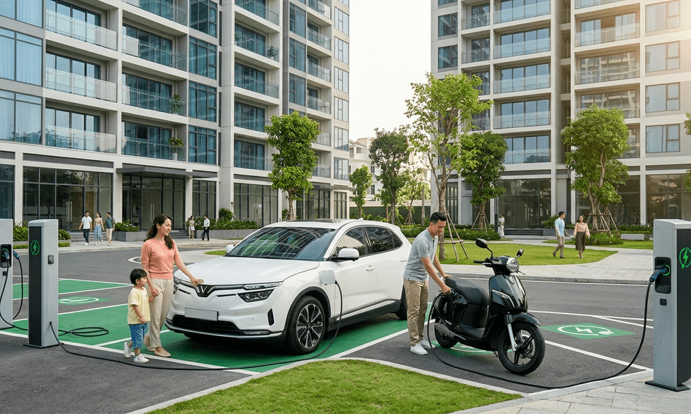 Cư dân đô thị thêm tiêu chí chọn nhà: Có chỗ sạc xe điện đang trở thành “điểm cộng” mới