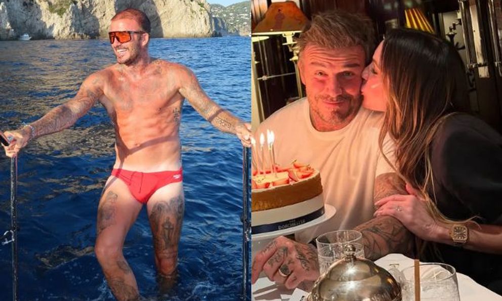David Beckham diện quần bơi khoe body săn chắc tuổi 51, đón sinh nhật ngọt ngào nhưng vẫn bị con cả xa lánh