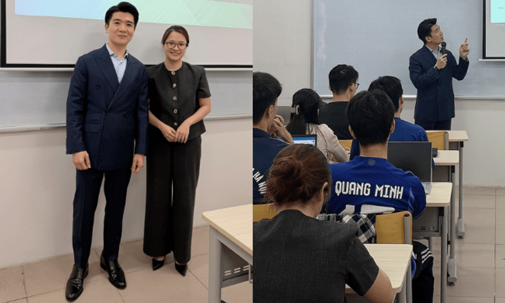 Thầy giáo diện vest bảnh bao đứng trên giảng đường, hoá ra là Tổng tài nghìn tỷ nhà bầu Hiển