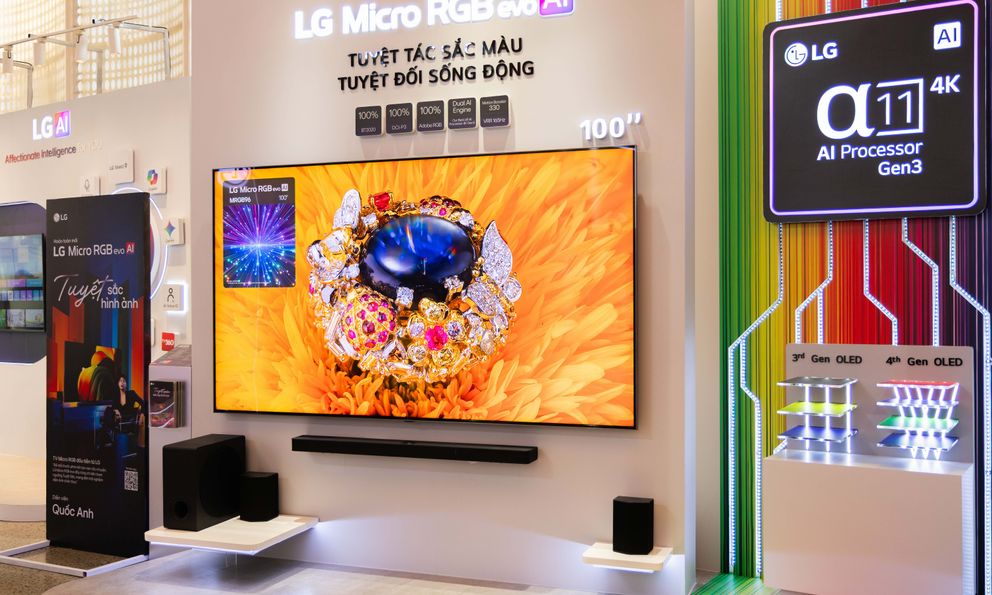 LG lần đầu mang TV OLED dán tường, Micro RGB về Việt Nam
