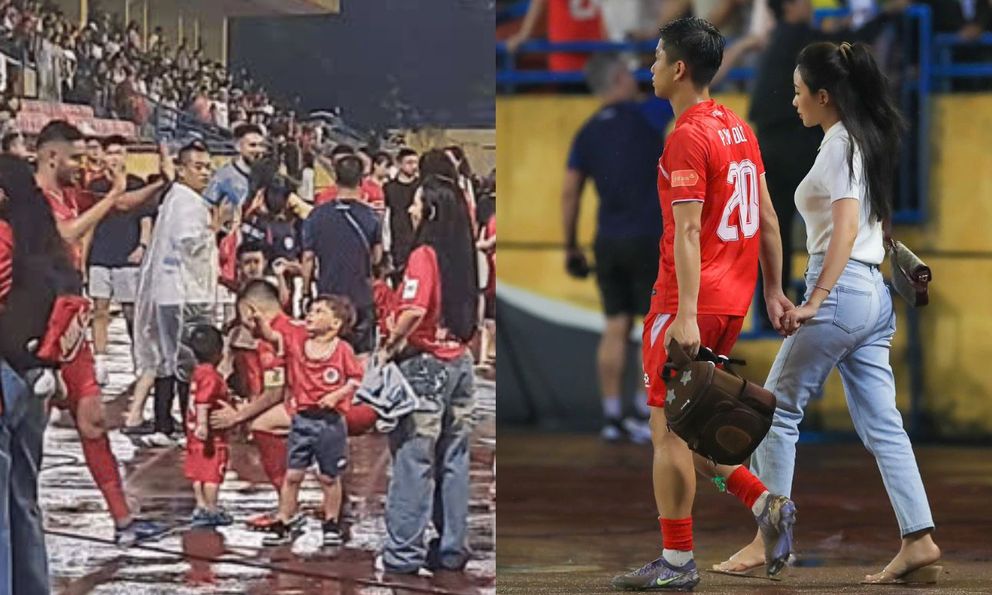 Phan Văn Đức nắm tay cô chủ khách sạn Võ Nhật Linh ăn mừng vô địch, Chu Thanh Huyền xuất hiện vài giây vẫn hot 