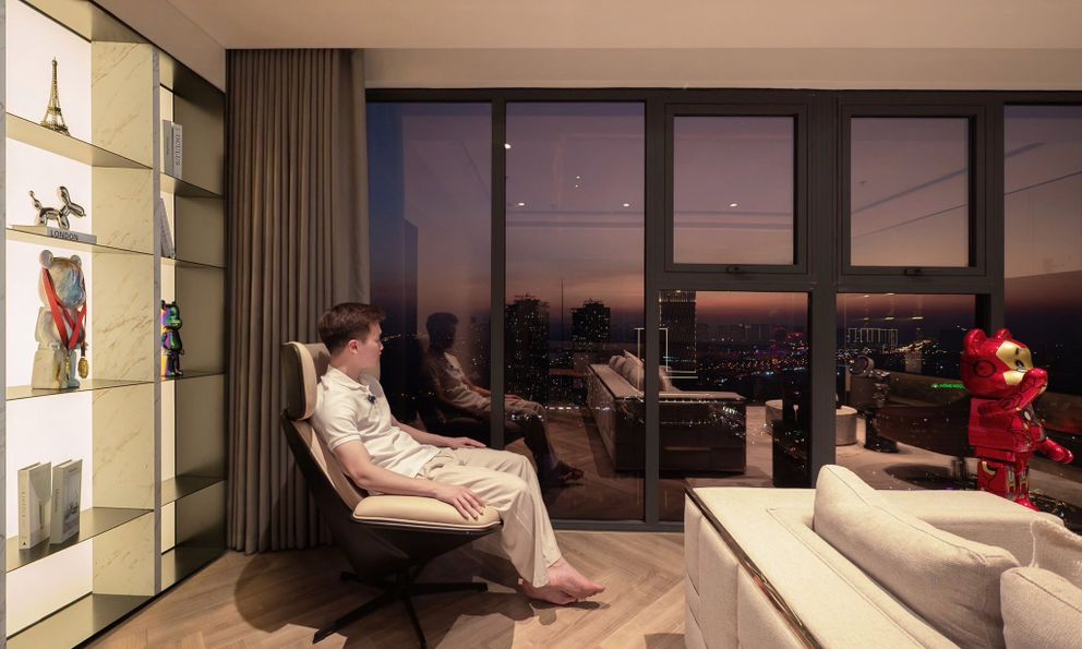 Bên trong căn hộ 120m2 của Hoàng Đức ở Hà Nội: View ngắm trọn sân Mỹ Đình, có cả thú chơi 
