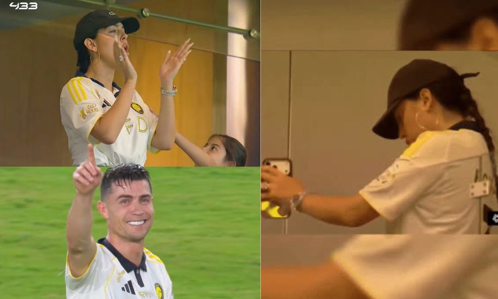 Georgina khoe visual sáng bừng bế con cổ vũ Ronaldo, mặc đơn giản vẫn sexy chiếm trọn 