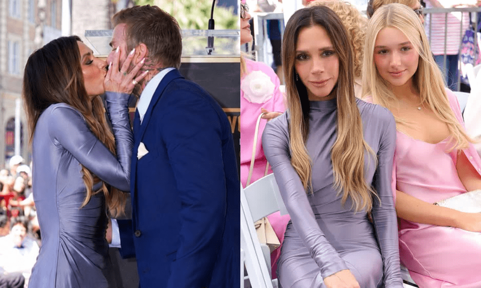 Victoria hôn David Beckham ngọt ngào trên Đại lộ Danh vọng Hollywood