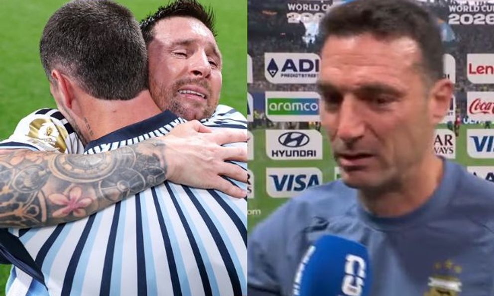 Giống Messi, HLV Scaloni bật khóc sau khi Argentina ngược dòng cảm xúc trước Ai Cập, không thể ngẩng đầu trả lời phỏng vấn