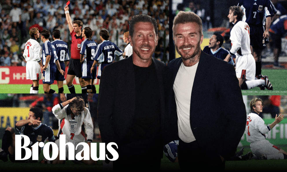 Beckham khoác vai Simeone: 28 năm sau tấm thẻ đỏ đen tối nhất đời, anh gọi đó là “một người bạn cũ”