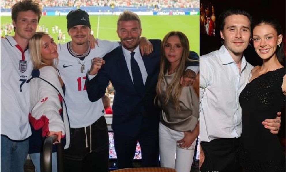 Cả gia đình Beckham quây quần gắn kết trên khán đài World Cup, cậu cả nổi loạn Brooklyn chỉ có thể theo dõi online