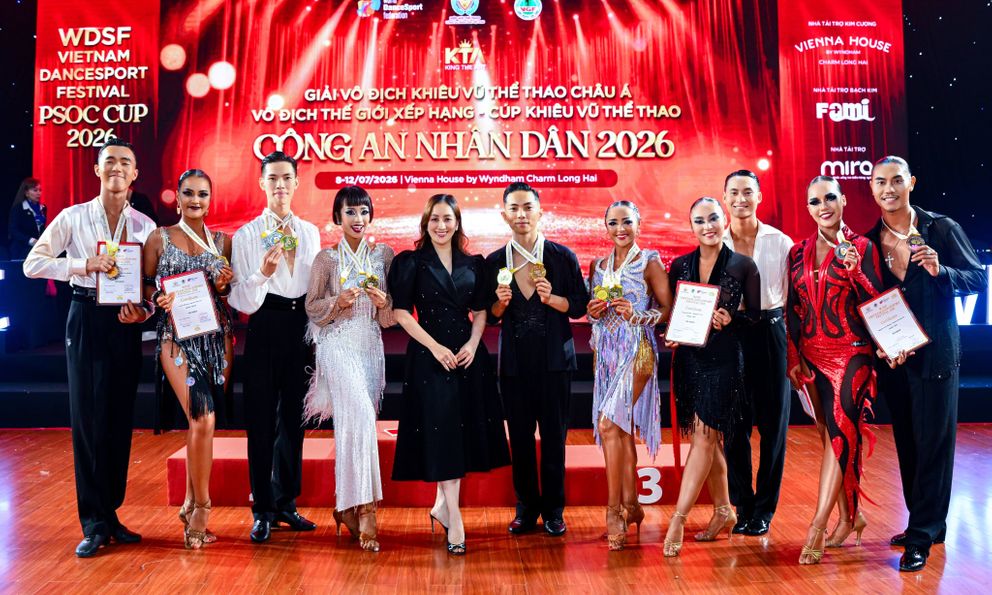 Dancesport Việt Nam giành 21 HCV, dẫn đầu tại Giải vô địch châu Á 
