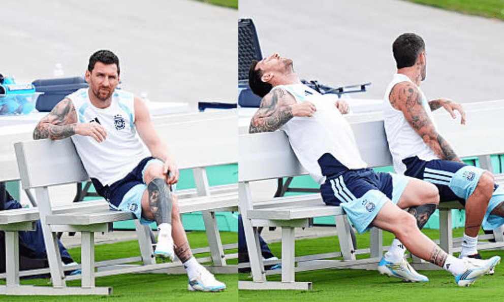 Hàng trăm ống kính vây kín chụp Messi bình thản ngắm trời, 