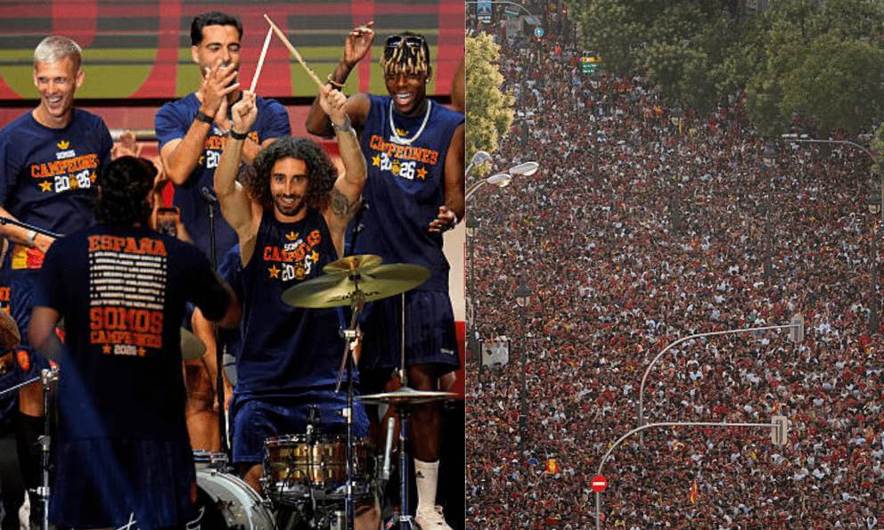 2 triệu CĐV nhuộm đỏ Madrid chào đón Tây Ban Nha rước cúp vàng World Cup trở về: Yamal làm 