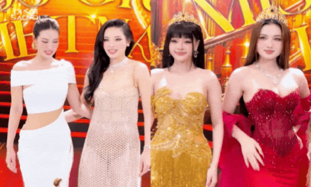 Thảm đỏ Chung kết Miss Grand Vietnam: Kỳ Duyên - Thiên Ân ôm nhau tình tứ, Thanh Thuỷ quá slay! 