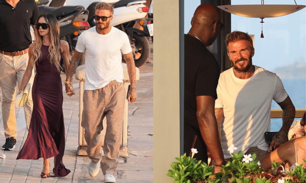 David Beckham cao lớn 1m80 vẫn hoá nhỏ bé bên sao bóng rổ cao gần 2m, Victoria 52 tuổi khí chất và nhan sắc vẫn áp đảo