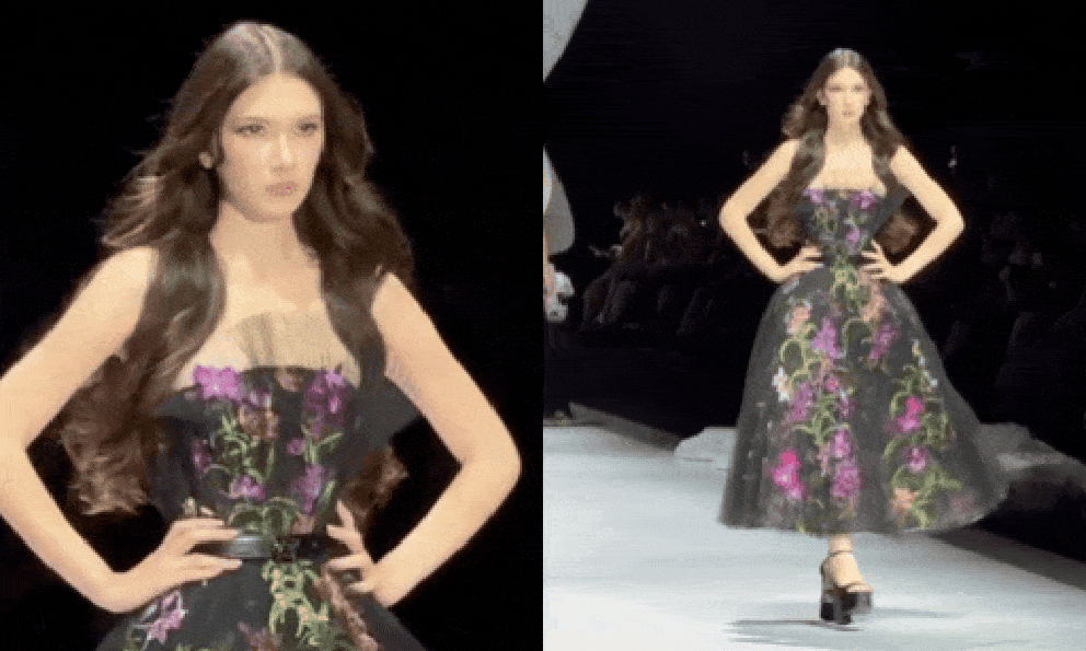 Em gái chân dài 1m78 của thủ môn Đặng Văn Lâm toả sáng từng giây trên sàn catwalk cực hot đêm qua, visual búp bê Nga được khen hết lời