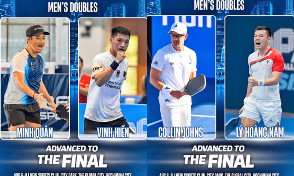 Kết quả bán kết PPA HCM ngày 8/8: Pickleball Việt Nam tạo chung kết trong mơ với khi cặp của Lý Hoàng Nam đối đầu Trương Vinh Hiển - Quân Đỗ