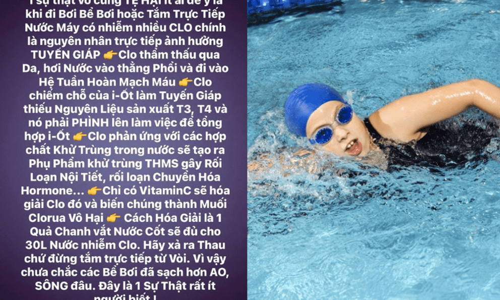 MXH xôn xao thông tin clo trong nước máy, hồ bơi có thể ngấm qua da gây bệnh tuyến giáp: Các bác sĩ lên tiếng bác bỏ