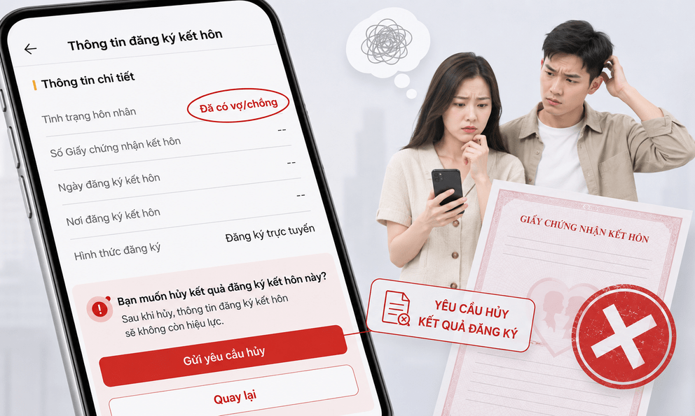 Cô gái 26 tuổi ở Gia Lai làm thủ tục đăng ký kết hôn trực tuyến với thanh niên tại Đà Nẵng chỉ để… cho vui