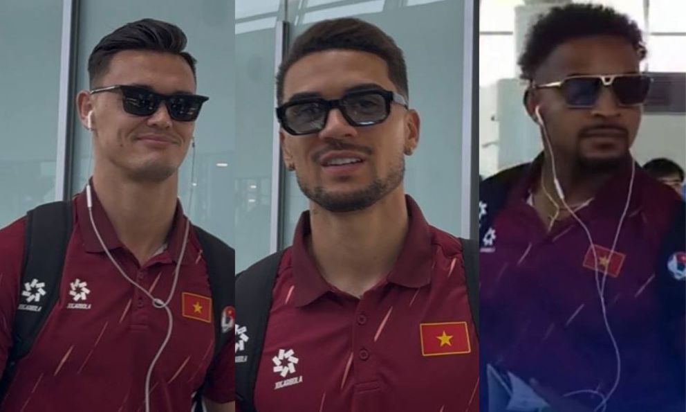 Xuân Son và Lê Giang Patrik đeo kính chất lừ cùng đội tuyển Việt Nam sang Thái Lan đá chung kết ASEAN Cup 