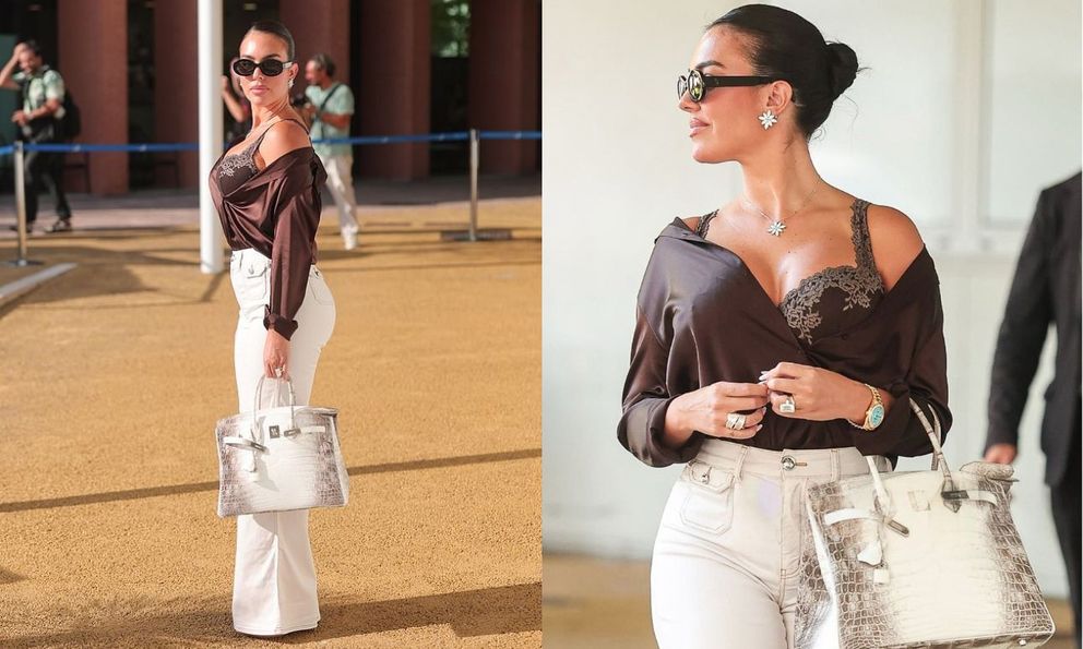 Bóc giá outfit của Georgina - vợ Ronaldo: Đeo nhẫn 100 tỷ, xách túi sang nhưng 1 món đồ chỉ có giá 2 triệu đồng