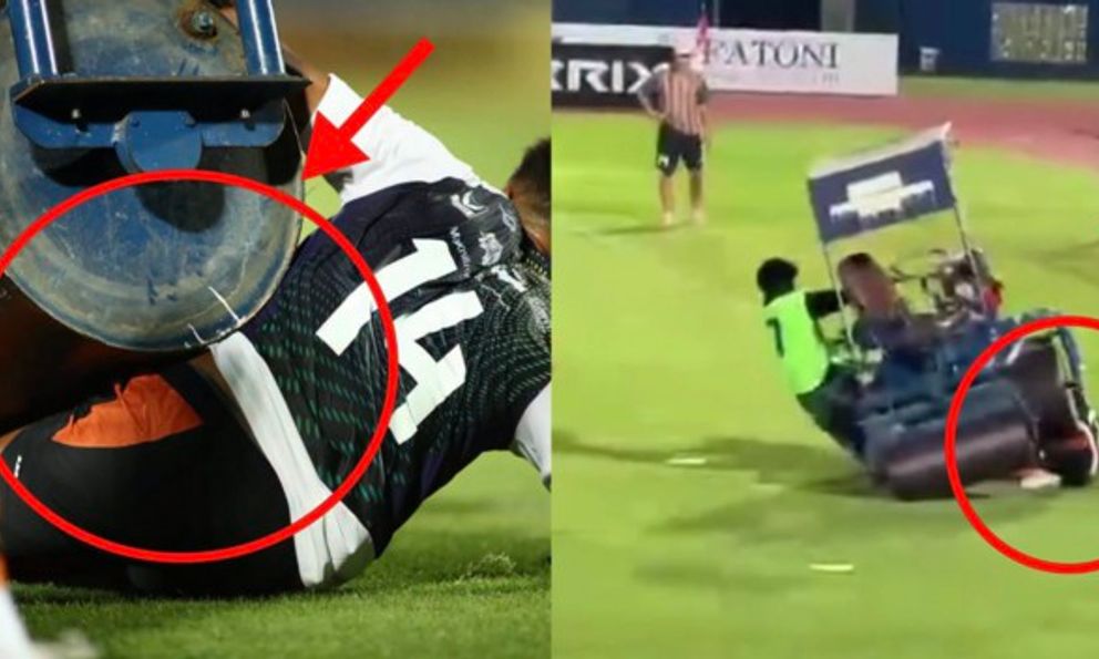 Sự cố hy hữu tại Thai League: Cựu sao Ngoại hạng Anh bị xe lu cỏ cán trúng khi khởi động