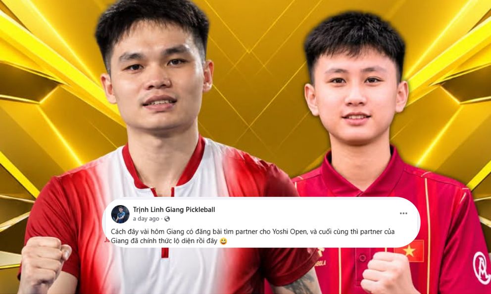 Sau khi phải tìm partner trên mạng, Linh Giang chọn đồng đội kém 15 tuổi tại Yoshi Pickleball Open