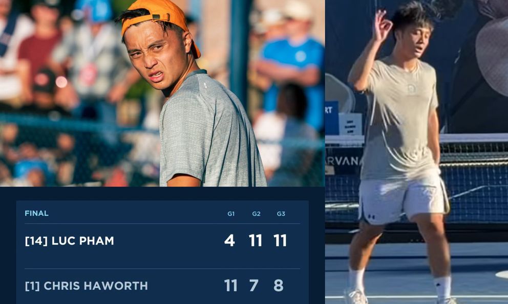 Chấn động: Tay vợt Pickleball gốc Việt Lực Phạm đánh bại số 1 đơn nam PPA Mỹ