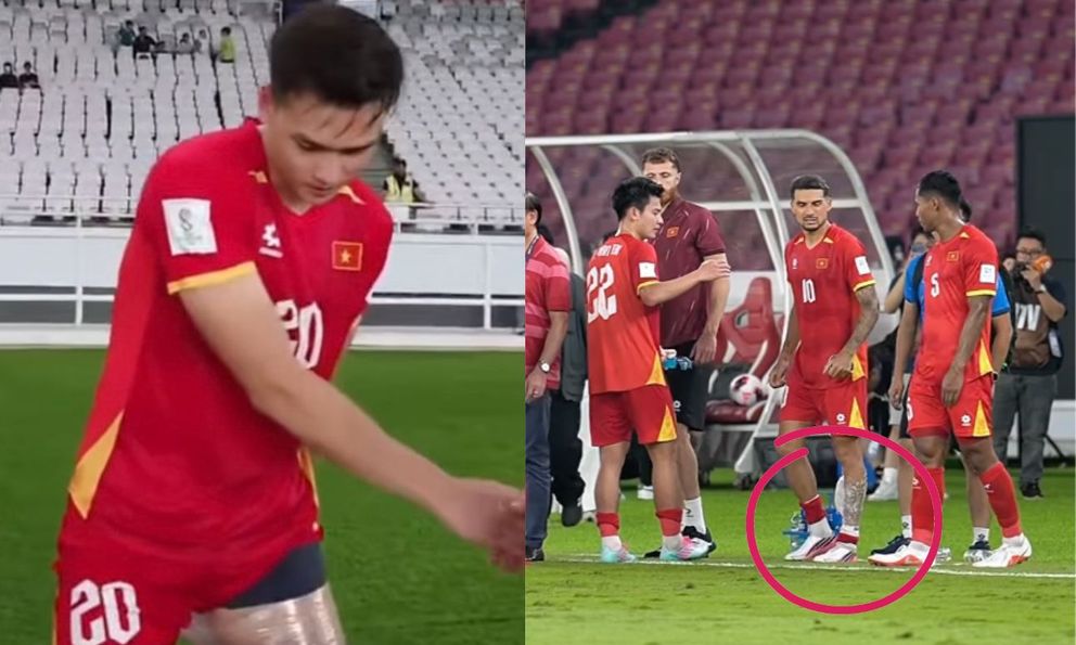 Trai đẹp 1m84 của ĐT Việt Nam băng kín bắp đùi gây lo lắng ở FIFA ASEAN Cup 