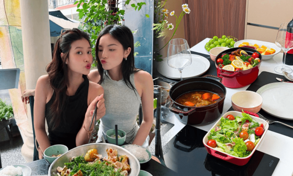 Mâm cơm nhà của Kỳ Duyên - Thiên Ân 