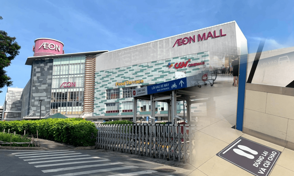 Đi Aeon Mall bao nhiêu lần, bạn có biết đôi bàn chân in dưới sàn để làm gì không?