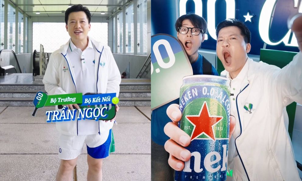 MC Trần Ngọc nhận KPI kết nối người lạ, sân pickleball bất ngờ xuất hiện giữa ga Metro Bến Thành!