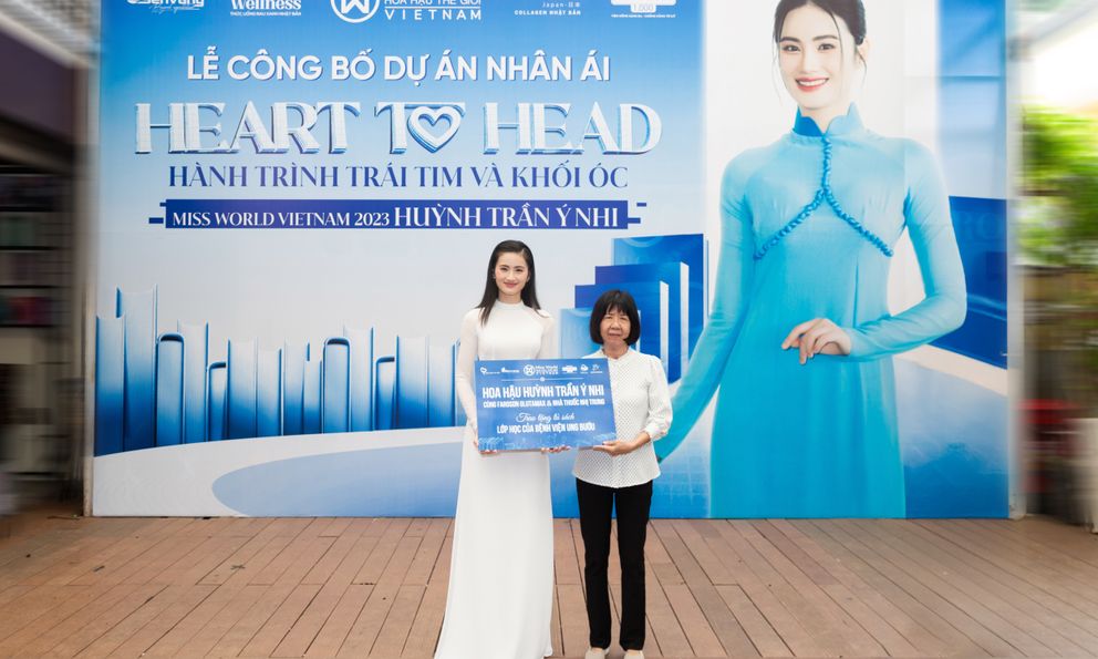 Hoa hậu Ý Nhi công bố dự án nhân ái đến với cuộc thi Miss World lần thứ 72,  trao tặng nhiều tủ sách miễn phí