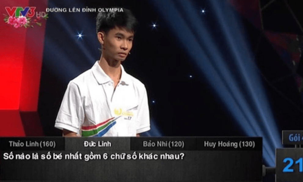 Số bé nhất gồm 6 chữ số khác nhau là bao nhiêu: Đáp án đơn giản nhưng học sinh giỏi cũng lúng túng trả lời sai