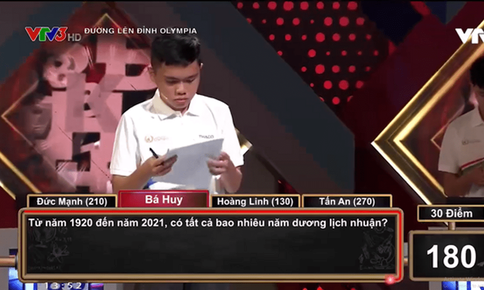 Câu hỏi “Từ 1920 đến 2021 có bao nhiêu năm nhuận?”: Đáp án không phải (2021-1920)/4, câu trả lời đơn giản đến bất ngờ