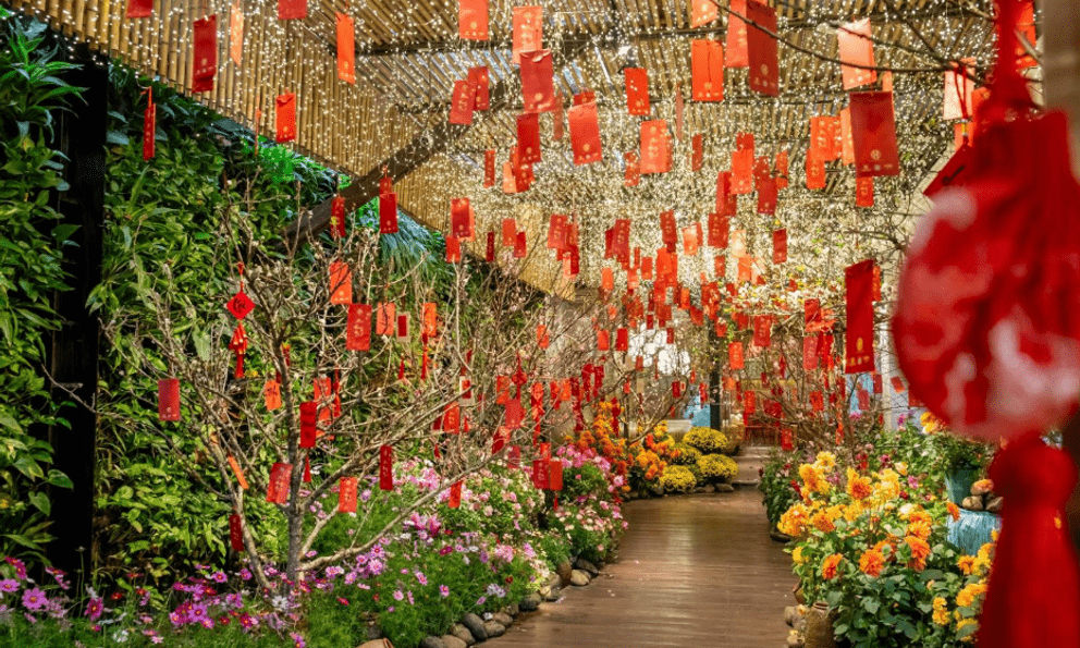 Đón Tết sớm tại một địa điểm ngập hoa ngay trong lòng Hà Nội, ngỡ như đang cùng gia đình ăn bữa cơm tất niên