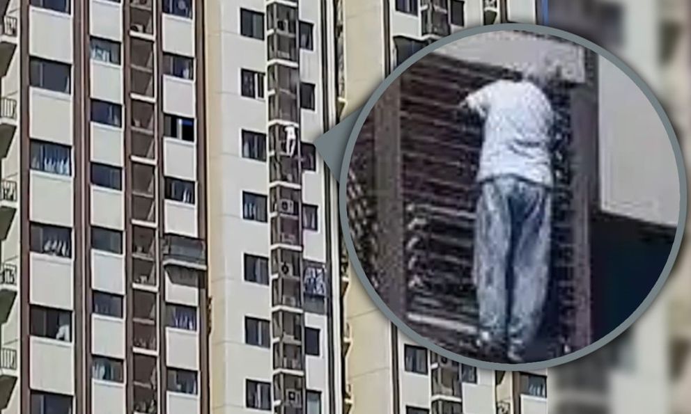 Mắc kẹt trong phòng, cụ bà 89 tuổi “đu tường” từ tầng 27 gây bão mạng