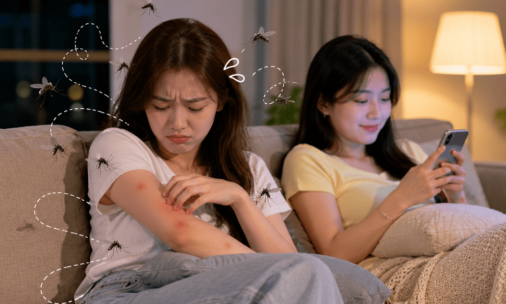 Ngồi cùng một chỗ, vì sao có người bị muỗi đốt nhiều hơn hẳn?
