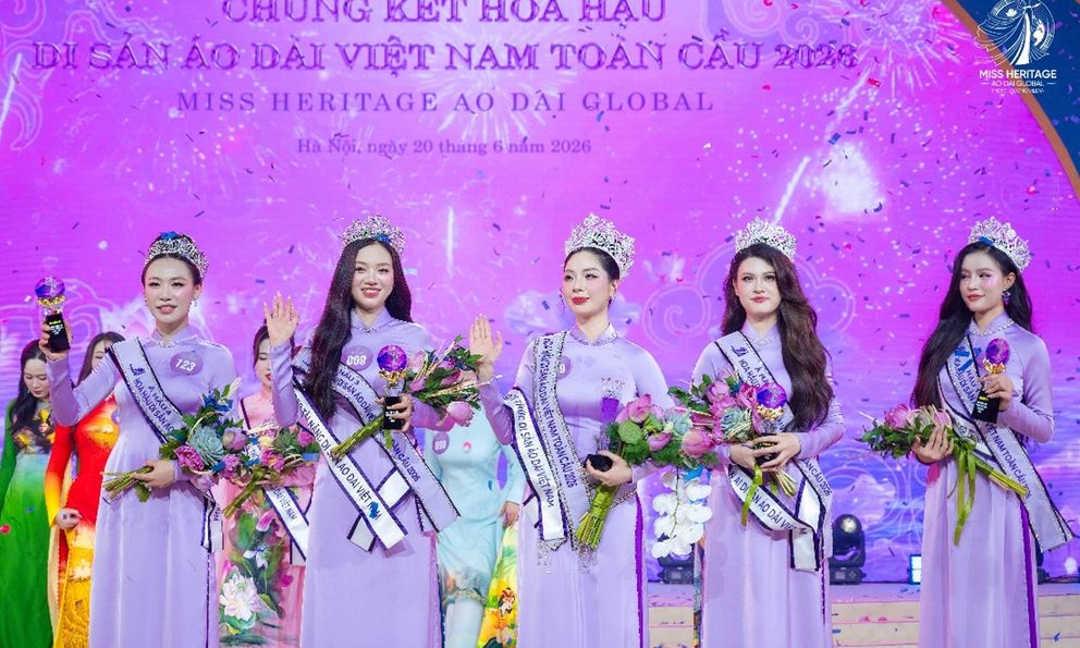 Mỹ nhân Hà Nội trả lời ứng xử bằng 3 ngôn ngữ, đăng quang Hoa hậu Di sản Áo dài Việt Nam toàn cầu 2026 