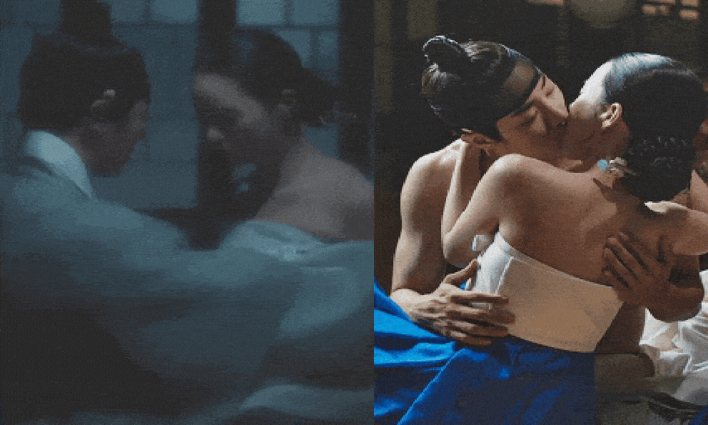 Thêm 1 cảnh nóng phim cổ trang Hàn khiến khán giả phát sốt, bóng lưng nữ chính quyến rũ tới mê hồn 