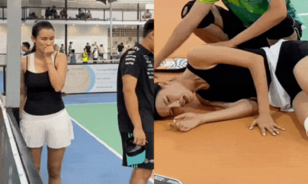 Clip cận cảnh sao nữ Vbiz chấn thương gãy chân ngay giữa sân pickleball, dàn sao Việt hốt hoảng tột độ