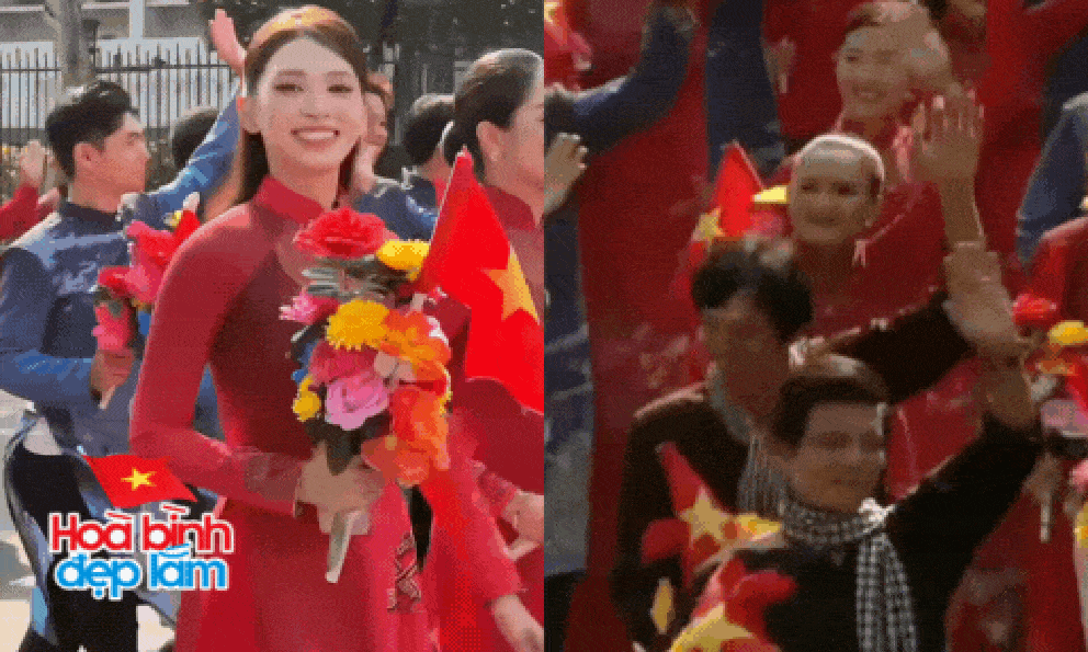 Khoảnh khắc đẹp khối nghệ sĩ diễu hành 30/4: Ngọc Châu - Tiểu Vy xuất hiện sáng bừng khung hình, 1 nam diễn viên liên tục cúi đầu