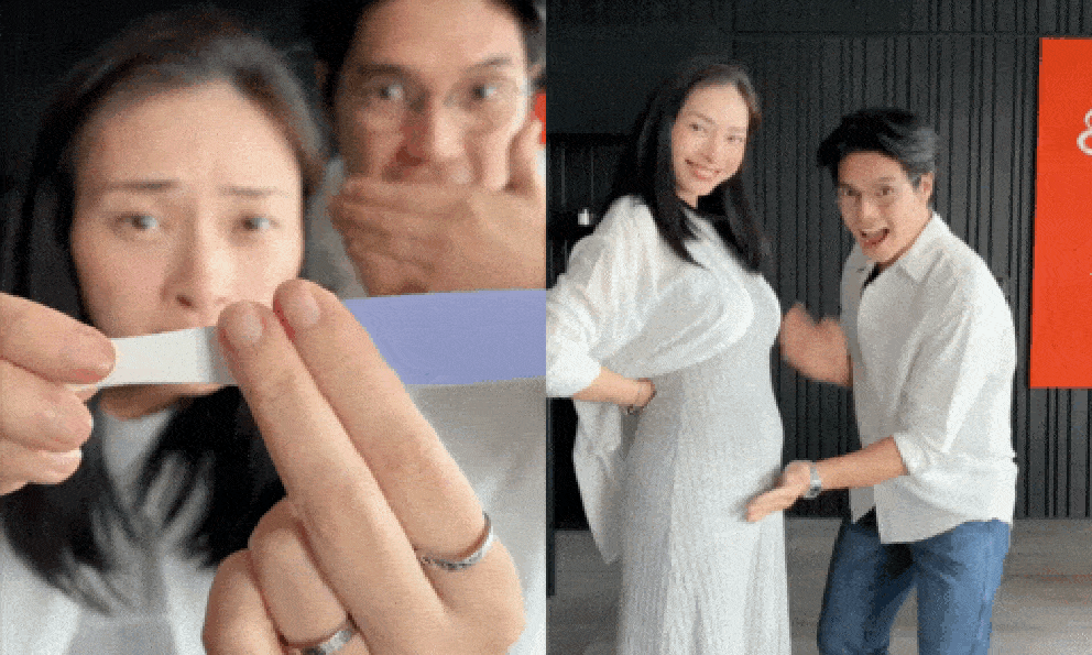 HOT: Ngô Thanh Vân xác nhận mang thai con đầu lòng ở tuổi 46, biểu cảm Huy Trần gây chú ý