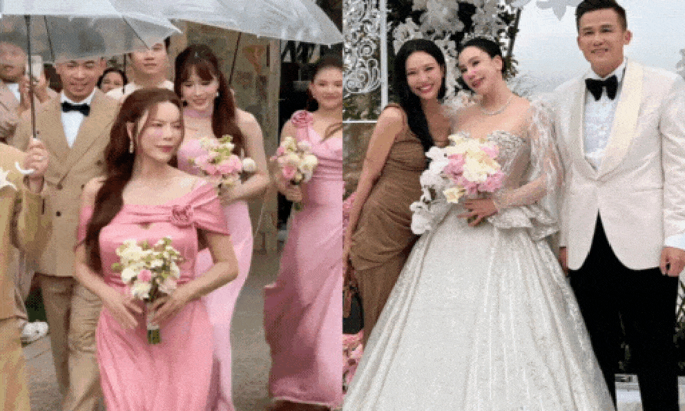 Dàn sao dự đám cưới Hồ Quỳnh Hương: Thiều Bảo Trâm khoe dáng gợi cảm, 