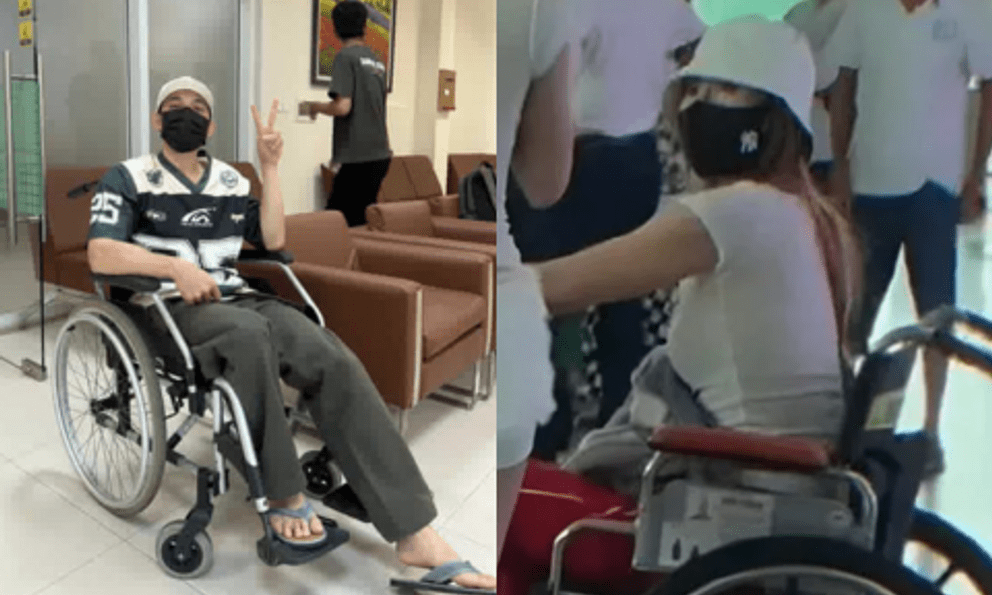 Lan Ngọc và Liên Bỉnh Phát gặp tai nạn phải ngồi xe lăn