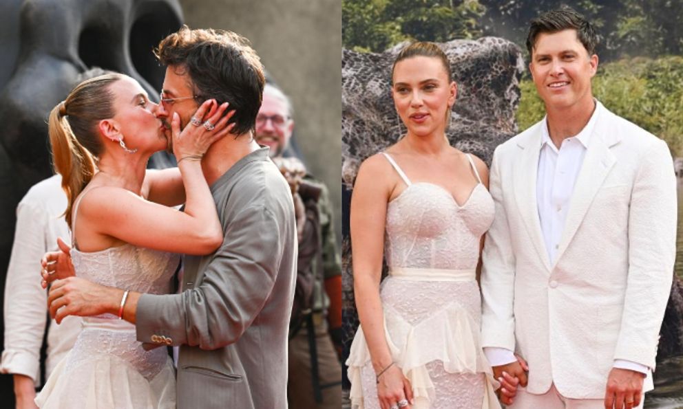 Scarlett Johansson công khai hôn người đàn ông khác ngay trước mặt chồng