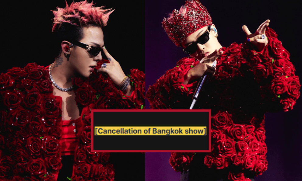 G-Dragon chính thức huỷ concert tại Thái Lan, gây ảnh hưởng lớn đến concert Việt Nam cuối năm nay