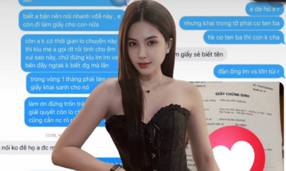 Diễn viên Thiên An bất ngờ tung full tin nhắn làm giấy khai sinh, lần đầu đáp trả về họp báo 2 tiếng